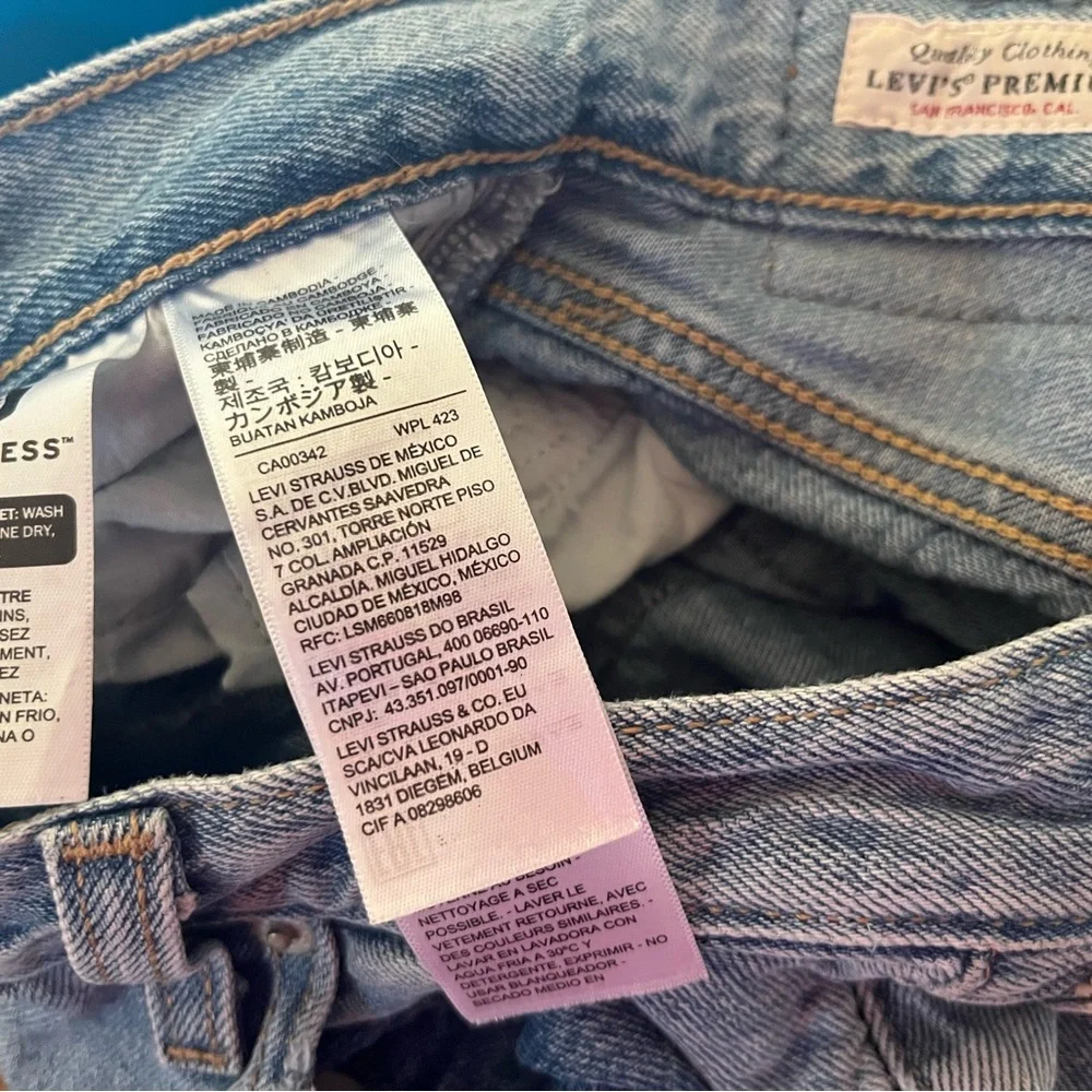 Levi's Premium High Rise Loose Tapered Distressed Denim Jeans